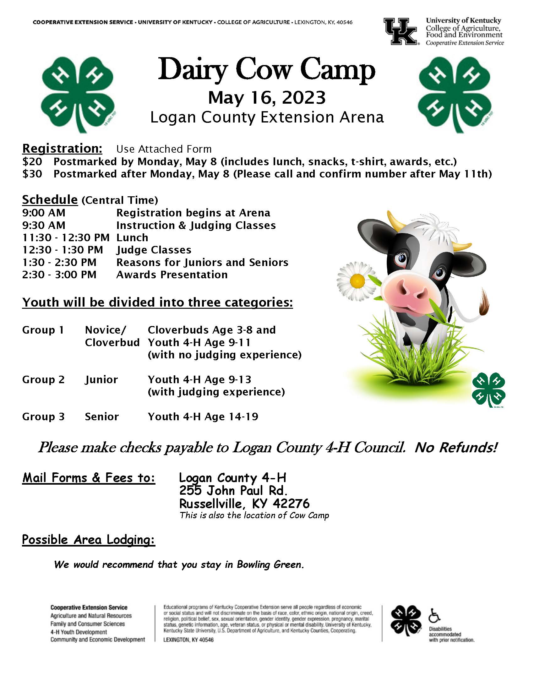 Dairy Cow Camp Flyer