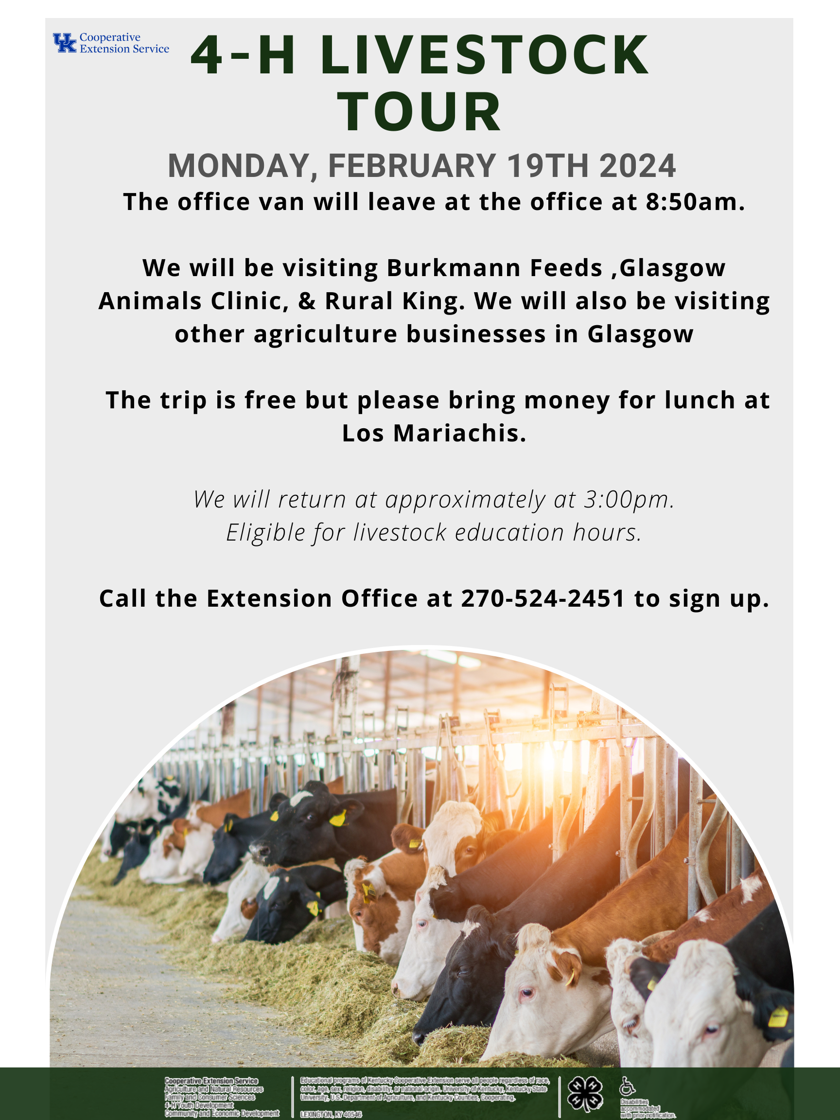 4-H Livestock Tour | Hart County Extension Office