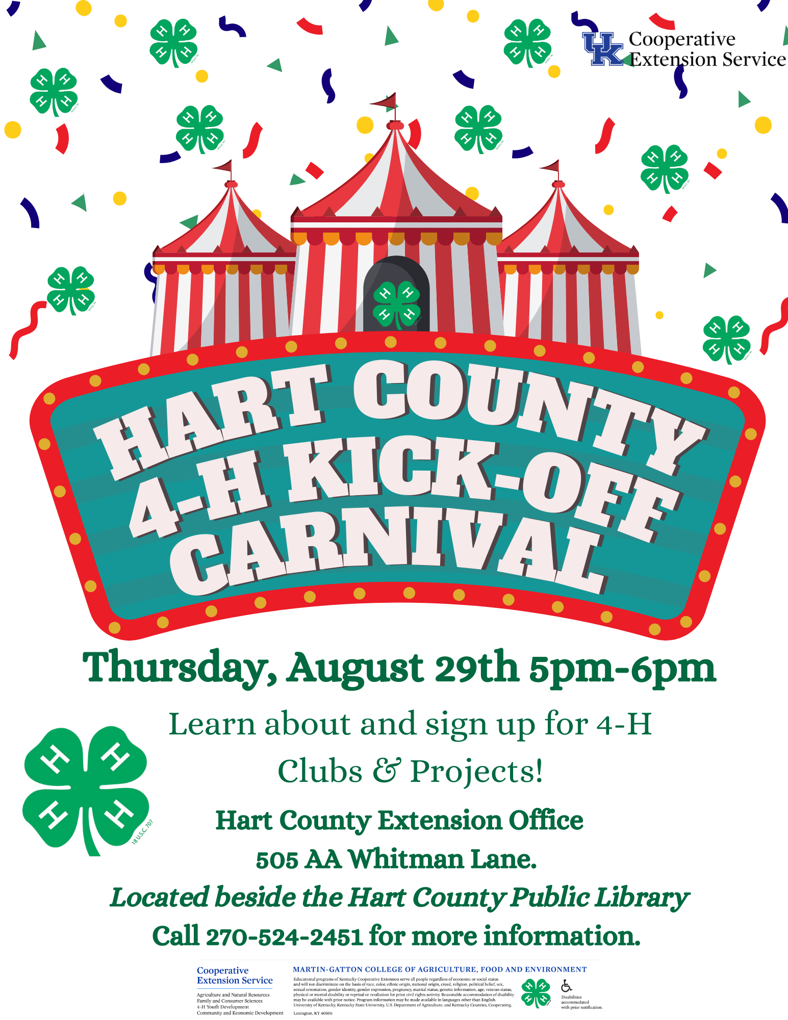 Flyer for Kick Off Carnival